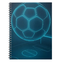 Neon Futuristic Soccer Field Art