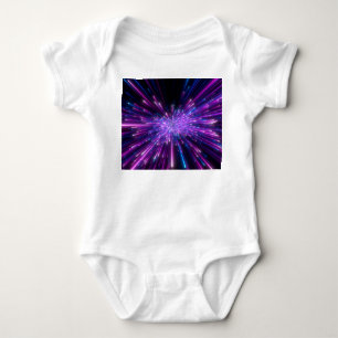 Neon Galaxy Cosmic Abstract Background Baby Bodysuit