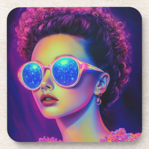 Neon Galaxy Glamour  Coaster