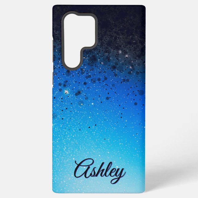 Neon Galaxy Gradient Samsung Galaxy S22 Ultra Case (Back)