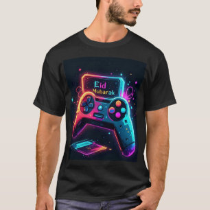 Neon Gamer Eid Mubarak Celebration Tshirt For Men