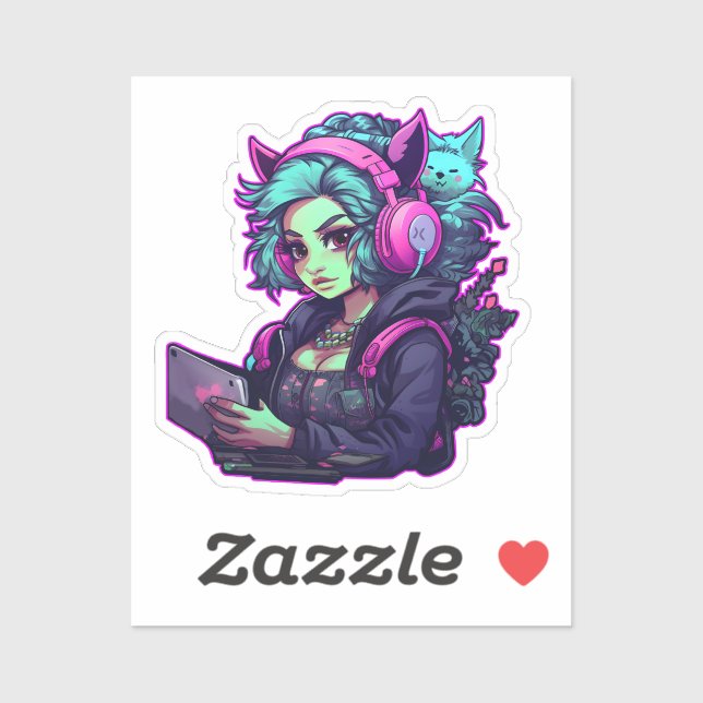 Neon gamer girl (Sheet)
