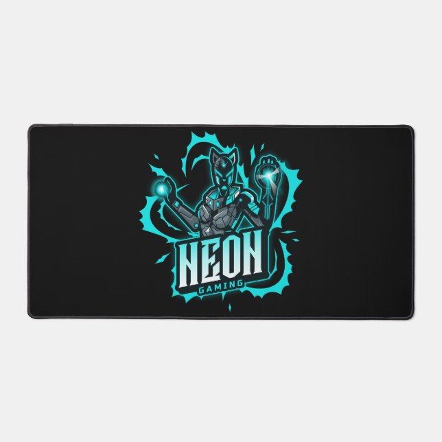 Neon Gaming  Desk Mat (Front)