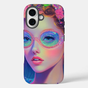 Neon Garden Goddess iPhone 16 Case