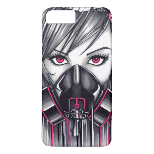 Neon Gas Mask Girl Case-Mate iPhone Case
