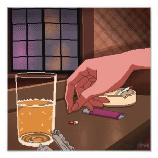 Neon Genesis Evangelion Pixel Art Photo Imprimer