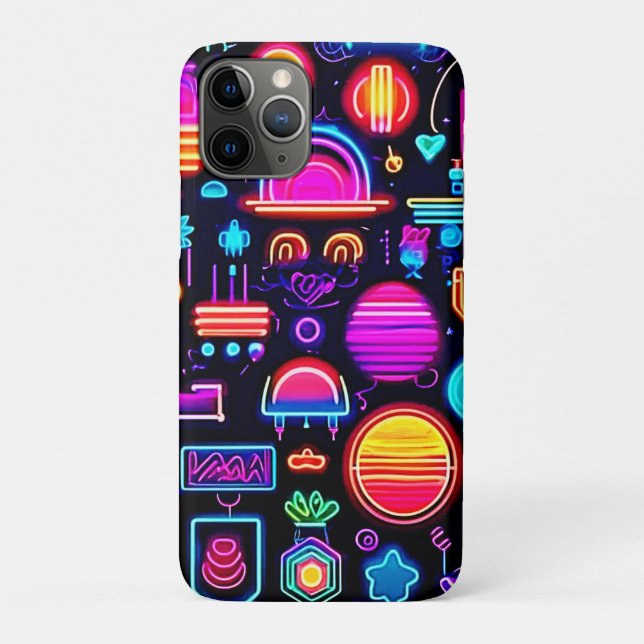 Neon Geometric Abstract Case-Mate iPhone Case (Back)
