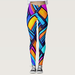 Neon Geometric Abstract Leggings