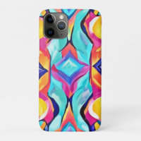 Neon Geometric Fusion Art