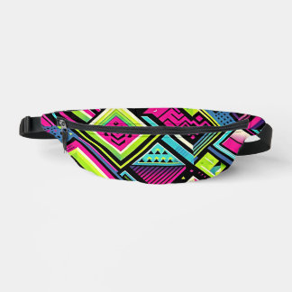 Neon Geometric Retro Vibes Fanny Pack