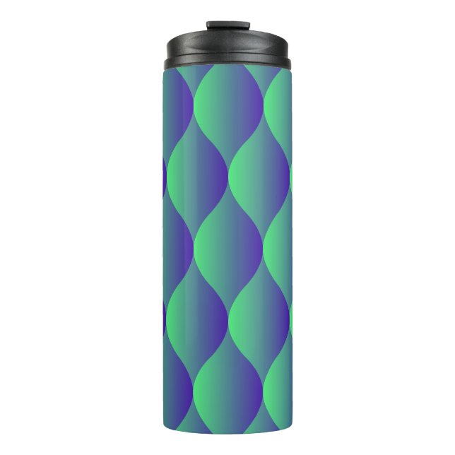 Neon Geometric: Vibrant Bubbled Pattern. Thermal Tumbler (Front)