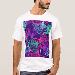 Neon Gingko Leaves: Bright Floral. T-Shirt