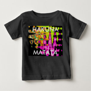 Neon Glitch Abstract Art Poster Print Baby T-Shirt
