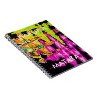 Neon Glitch Abstract Art Poster Print