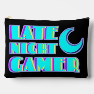 Neon Glitch Gamer Pouch Synthwave Tech