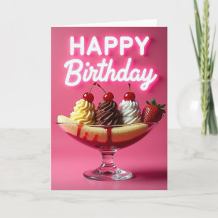 Neon Glow Birthday Card