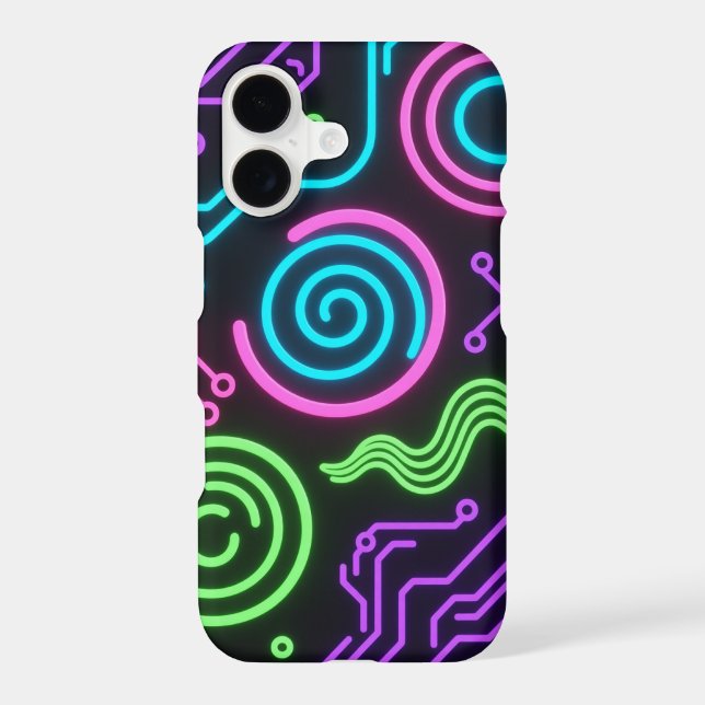 Neon Glow Black Phone Case (Verso)