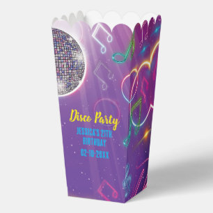 Neon Glow Disco Dance Birthday Party  Favor Box