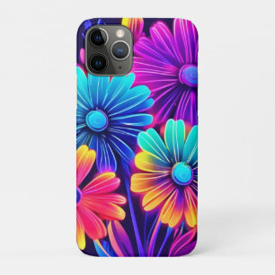 Neon Glow Floral Fantasy Art iPhone 11 Pro Case
