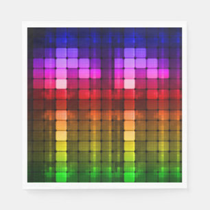 Neon Glow in the Dark, Rainbow Cheetah print Napkin