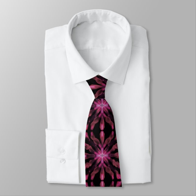Neon Glow Light Sticks Abstract Design  Tie (Tied)