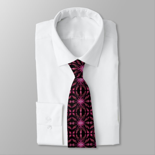 Neon Glow Light Sticks Abstract Pattern  Tie (Tied)