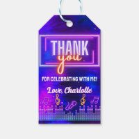 Neon Glow Sign Karaoke Birthday Party Thank You