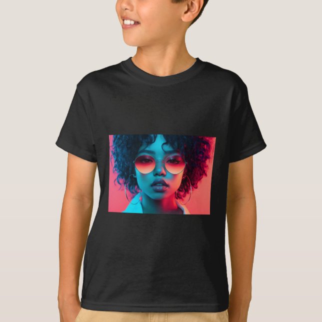 Neon Glow Sticker  T-Shirt (Front)