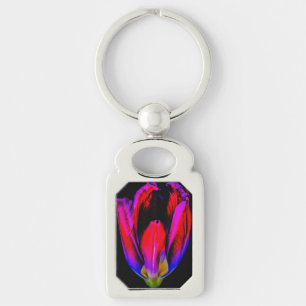 Neon Glow Tulip Keychain