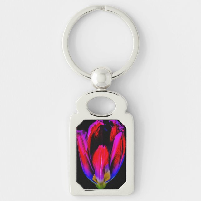 Neon Glow Tulip Keychain (Front)