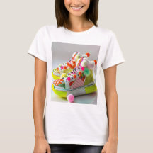 "Neon Glow: Women's T-Shirt Design Radiating Vibra