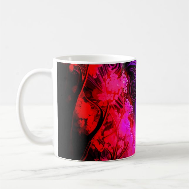 Neon Goddess in Enchanted Forest Coffee Mug (Left)