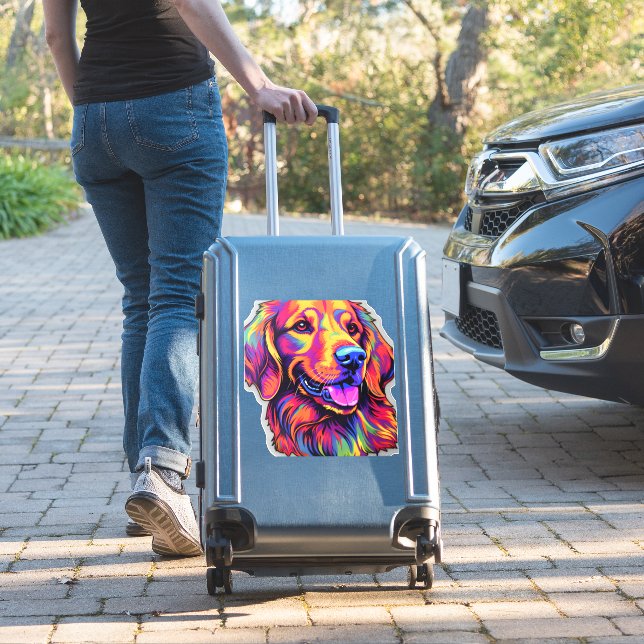 Neon Golden Retriever   (Suitcase Insitu)