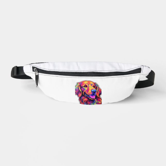 Neon Golden Retriever   Fanny Pack (Front)