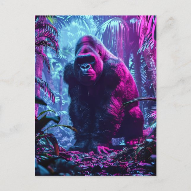 Neon Gorilla Postcard (Front)