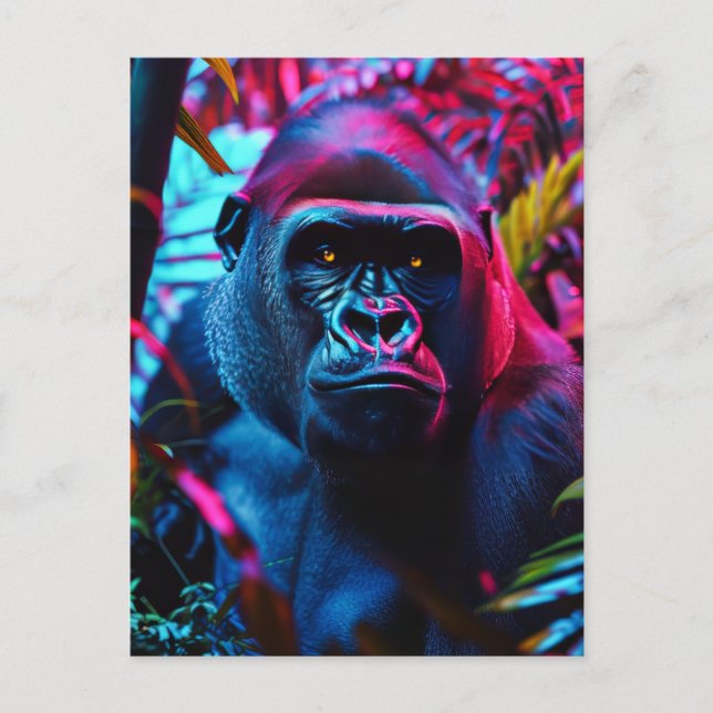Neon Gorilla Postcard (Front)