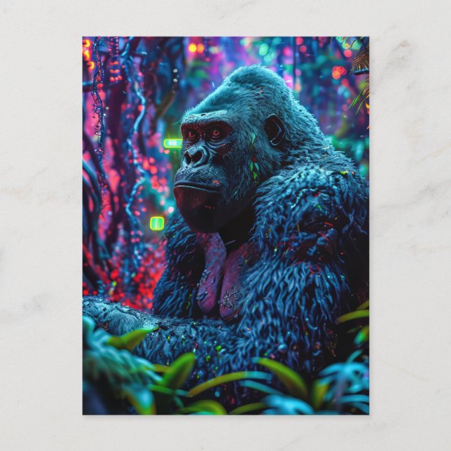 Neon Gorilla Postcard (Front)