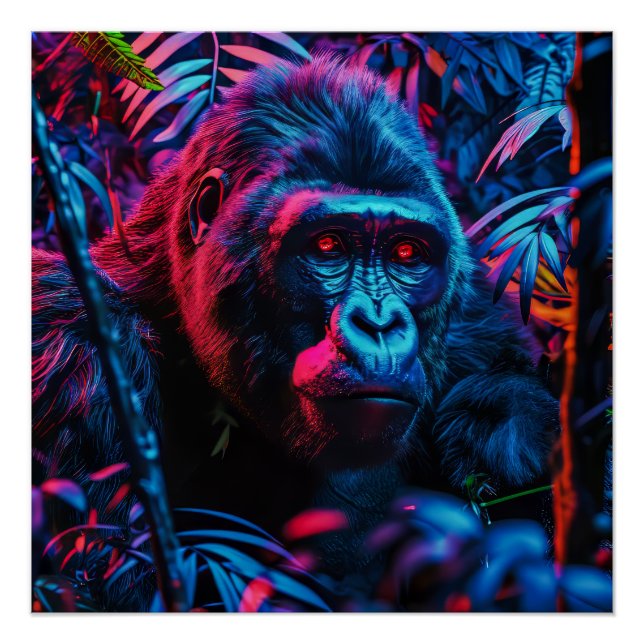 Neon Gorilla Poster (Front)
