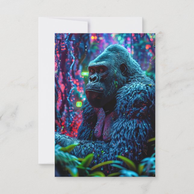 Neon Gorilla Thank You Card (Front)