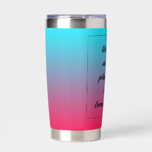Neon Gradient Light Blue to Red Insulated Tumbler