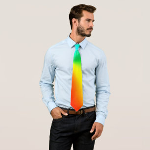Neon Gradient Rainbow Abstract Tie