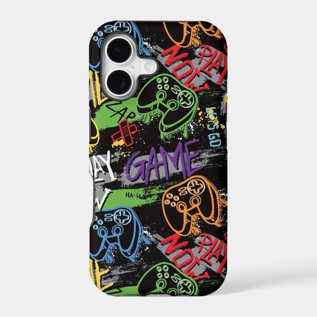 Neon Graffiti Gaming Pattern (Back)