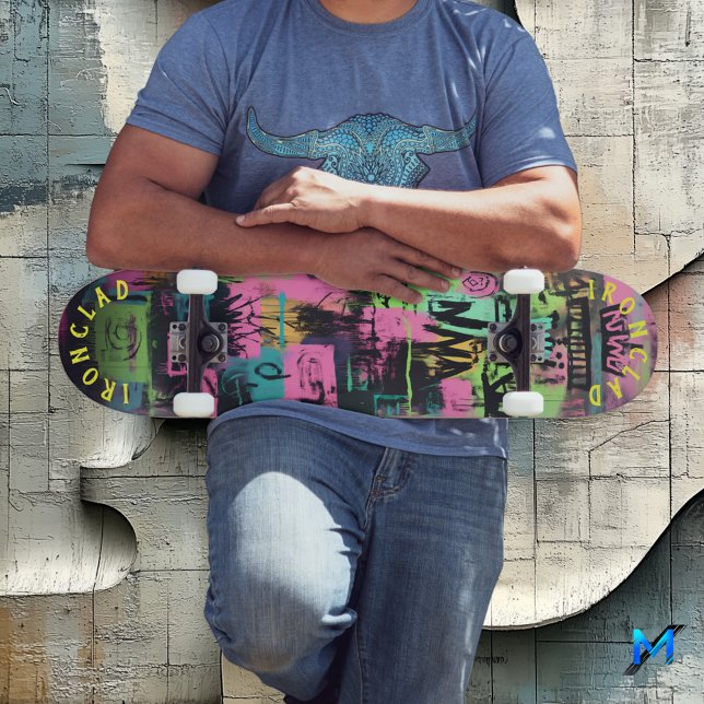 Neon Graffiti-Inspired with Abstract Street Vibe Skateboard (Creator Uploaded)