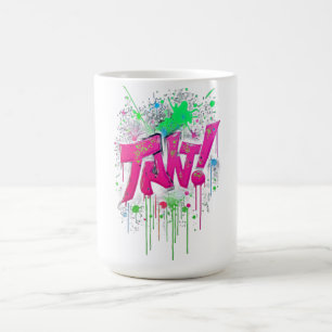 Neon Graffiti Street Art Canvas - Vibrant Dripping Coffee Mug