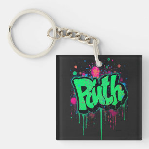 Neon Graffiti Streetwear T-Shirt Keychain