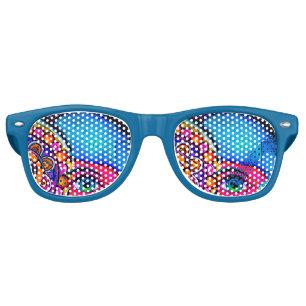 Neon Grafitti Retro Sunglasses