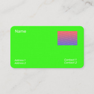  neon  green  - add photo business card
