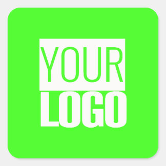 Neon green - add your logo  square Sticker