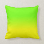 Neon Green and Neon Yellow Ombré  Shade Colour Throw Pillow<br><div class="desc">Bright sunshine neon yellow fades into an ombre blur with neon green for a flash of brightness and light</div>