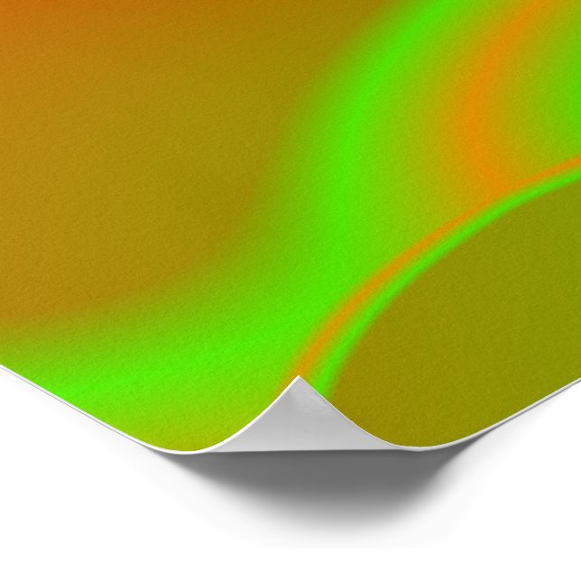 Neon Green and Orange Poster (Corner)